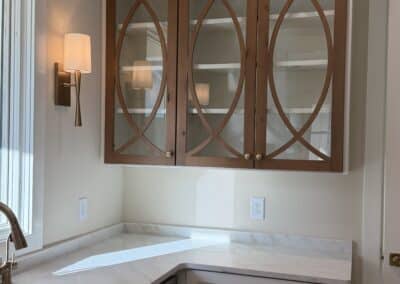 Custom cabinet door design details in Canton GA home