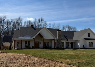 Front exterior of Cedar Ridge Estate custom home in Canton GA