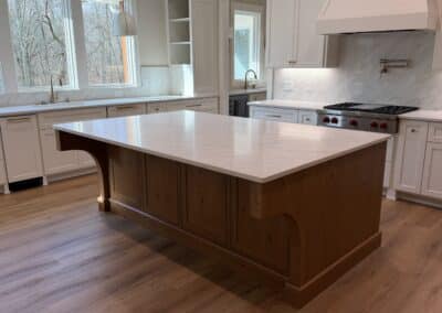Large kitchen island with quartz countertops Canton GA