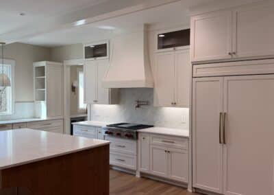 Kitchen with ample storage cabinets in Canton GA custom home