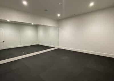 in home gym with mirrored wall Gainesville GA