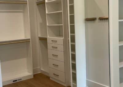 master closet with custom shelving Gainesville GA home