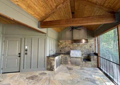 outdoor stone kitchen Lake Lanier Gainesville GA