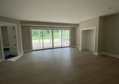 Downstairs living area custom home Canton Georgia