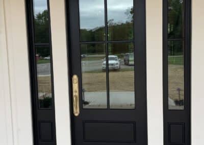 Modern farmhouse front entry Canton Georgia custom home