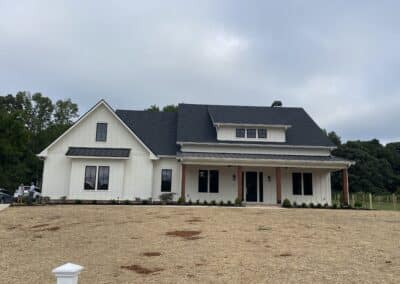 Modern farmhouse front exterior custom home in Canton GA