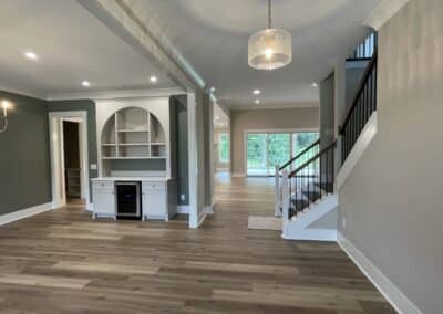 Open concept living room modern farmhouse Canton GA