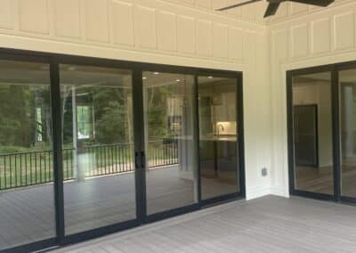 Large sliding glass doors rear porch Canton GA